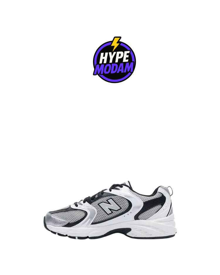 New Balance 530 White Silver Metallic Black