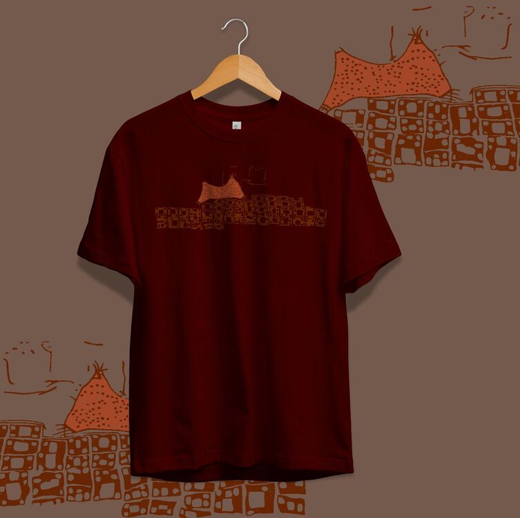 Çatalhöyük Haritası Unisex Oversize Tişört