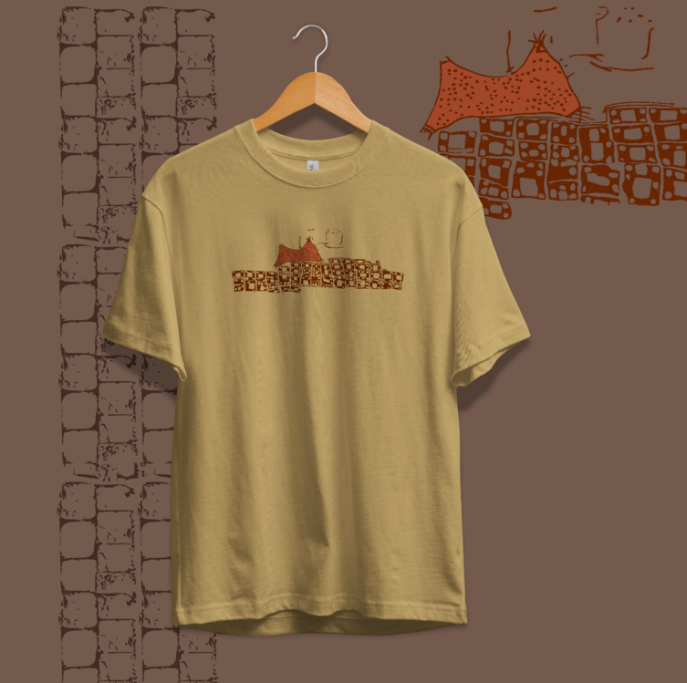 Çatalhöyük Haritası Unisex Oversize Tişört