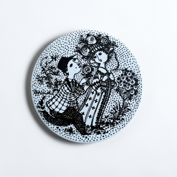 Vintage Nymolle Bjorn Wiinblad duvar tabağı (1960–70’ler)
