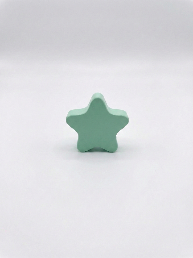 Ahşap Yıldız Kulp - Doğal Kayın Dolap Çekmece Kulpu (5x5 cm)