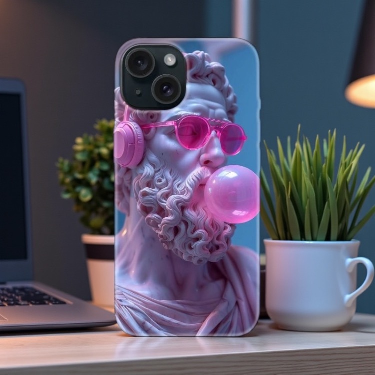 iPhone Uyumlu Vaporwave Zeus Tasarımlı Kılıf