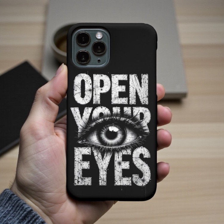 iPhone Uyumlu Open Your Eyes Tasarımlı Kılıf