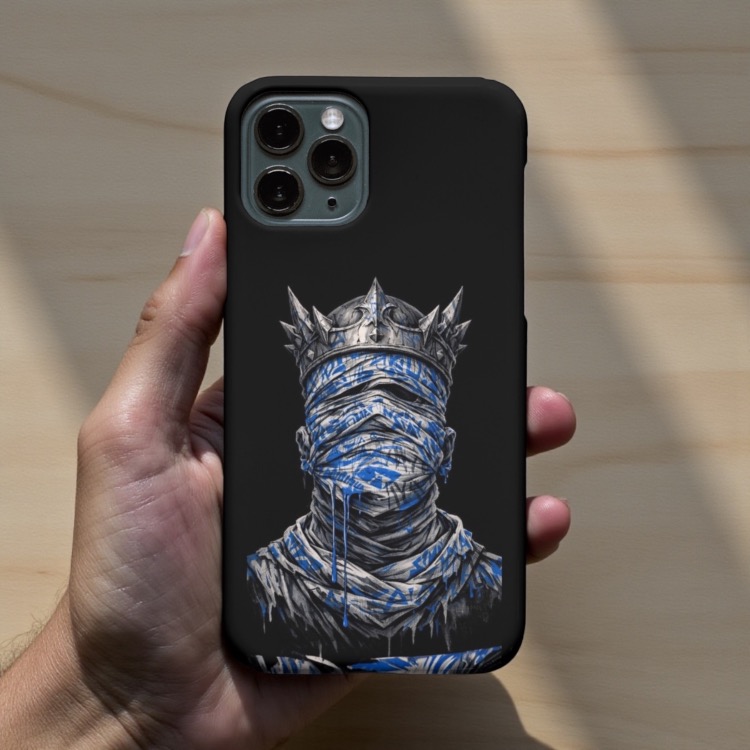 iPhone Uyumlu Taçlı Mumya Tasarımlı Kılıf