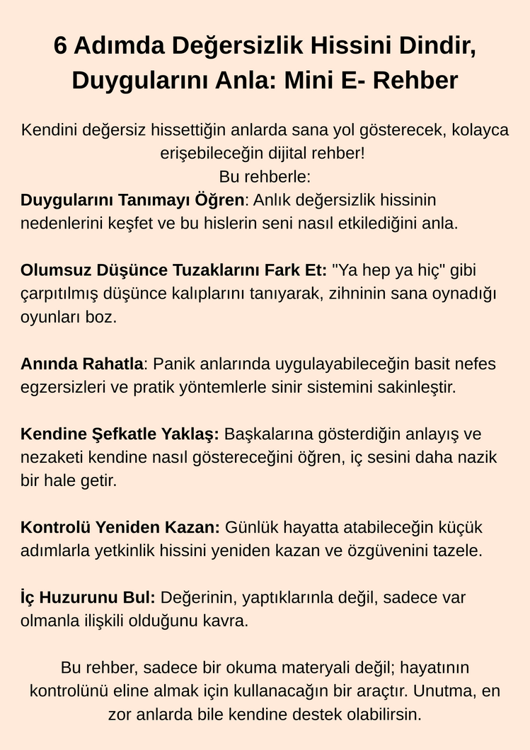 Değersizlik Hissinden Kurtulma Yolları