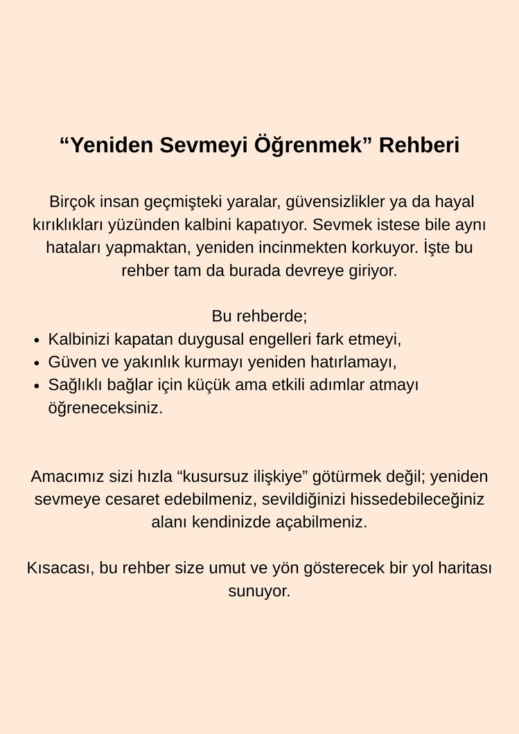 Yeniden Sevmeyi Öğrenmek