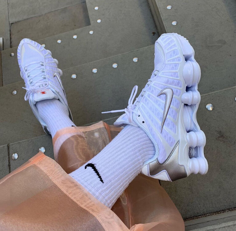 Shox TL White Metallic Silver
