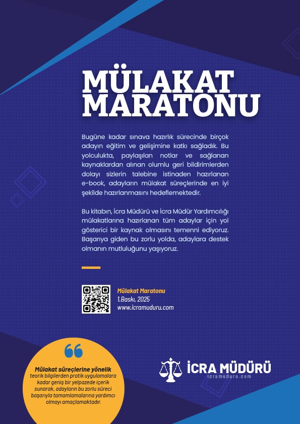 İcra Müdür ve İcra Müdür Yardımcılığı  " Mülakat Maratonu" SATIŞTA !