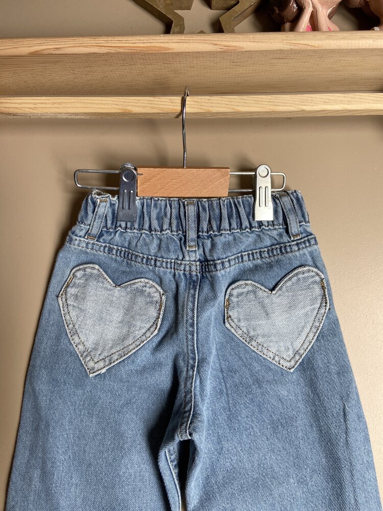 ARKA DETAY KALP DESENLİ KOT PANTALON 