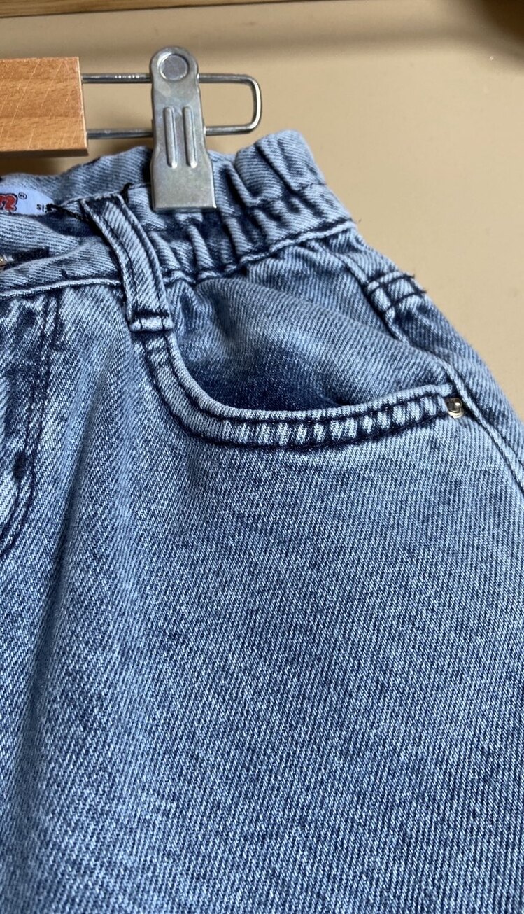 AÇIK RENK LASTİKLİ KOT PANTOLON 