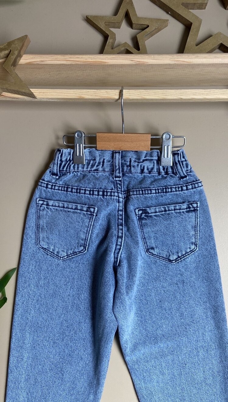 AÇIK RENK LASTİKLİ KOT PANTOLON 