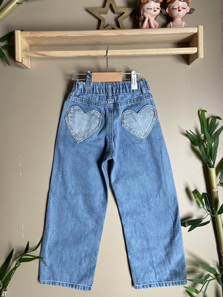 ARKA DETAY KALP DESENLİ KOT PANTALON 