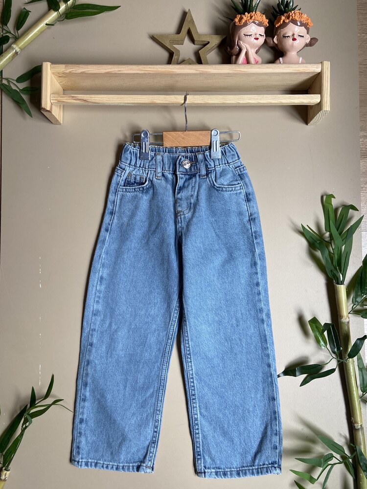 ARKA DETAY KALP DESENLİ KOT PANTALON 