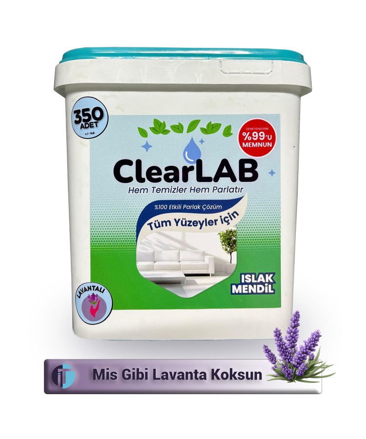 Yüzeyler için Islak Temizlik Mendili / Havlusu – 350’li Kova Ambalaj / Lavanta Kokulu