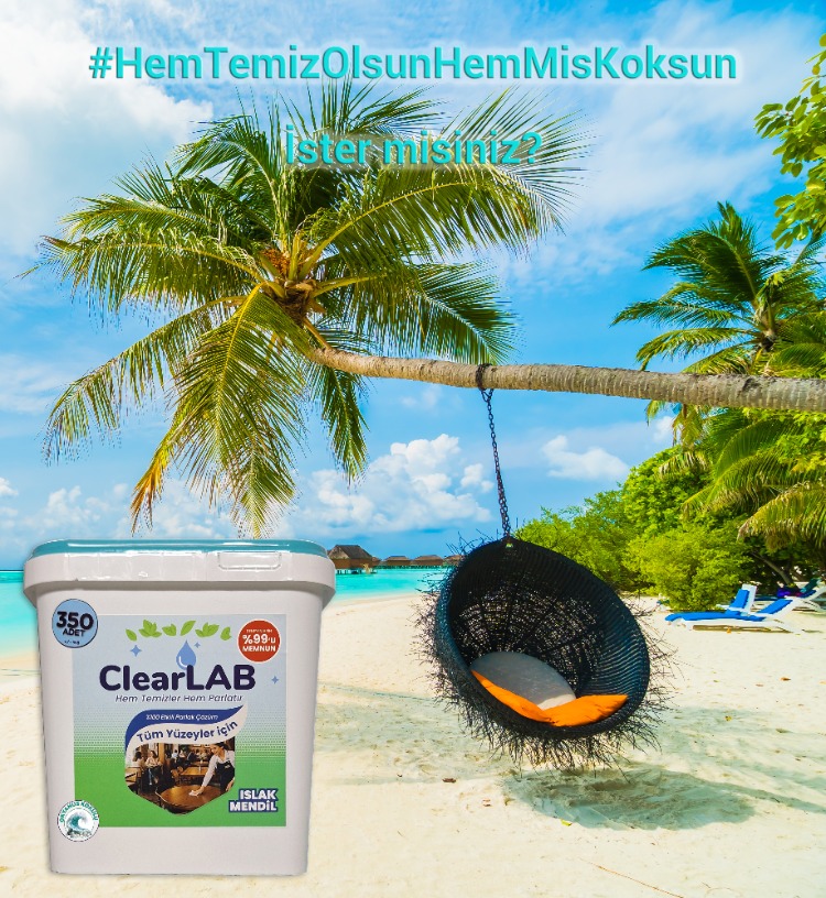 Yüzeyler için Islak Temizlik Mendili / Havlusu – 350’li Kova Ambalaj / Okyanus