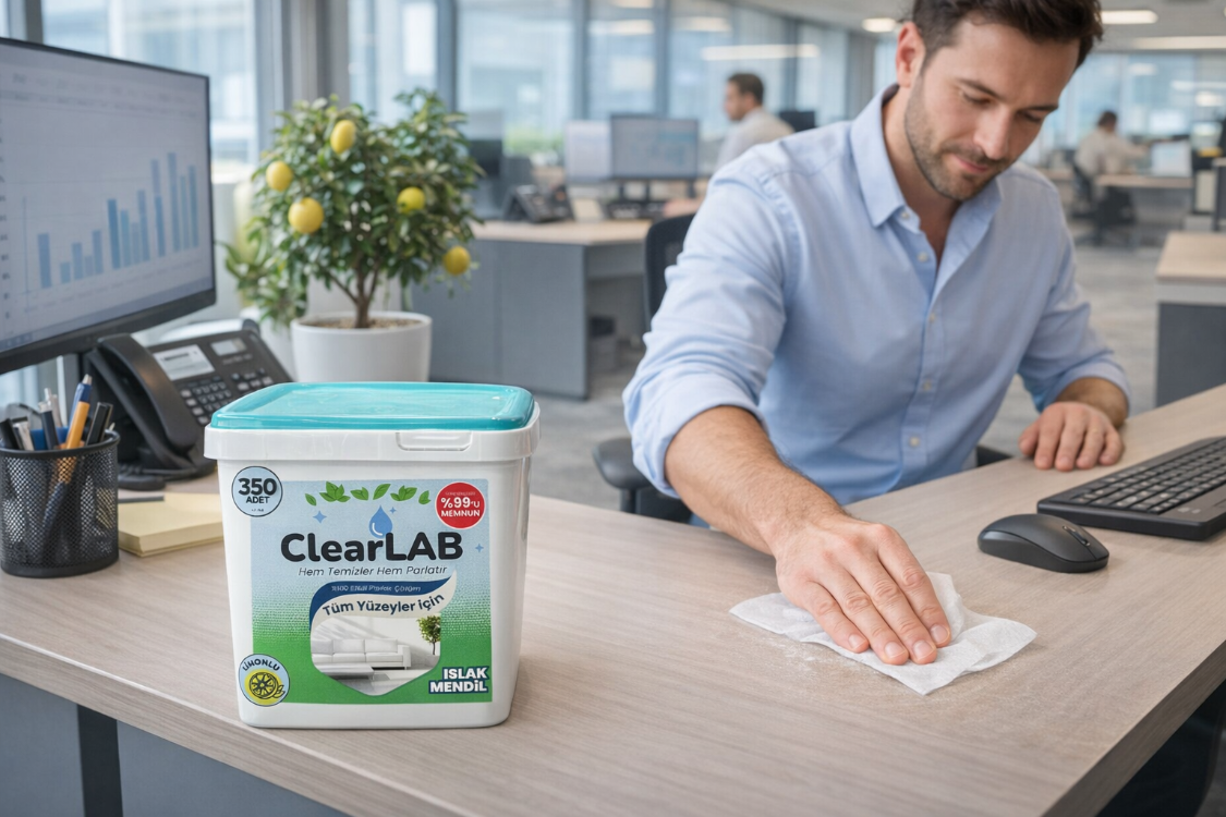 ClearLab - Yüzeyler için Islak Temizlik Mendili / Havlusu – 250’li Kova Ambalaj