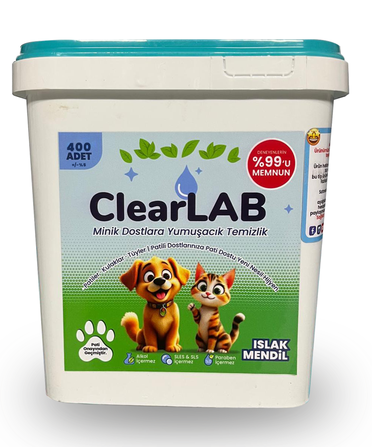 ClearLab - Evcil Hayvan Temizlik Mendili - 400'lü Kova Paket
