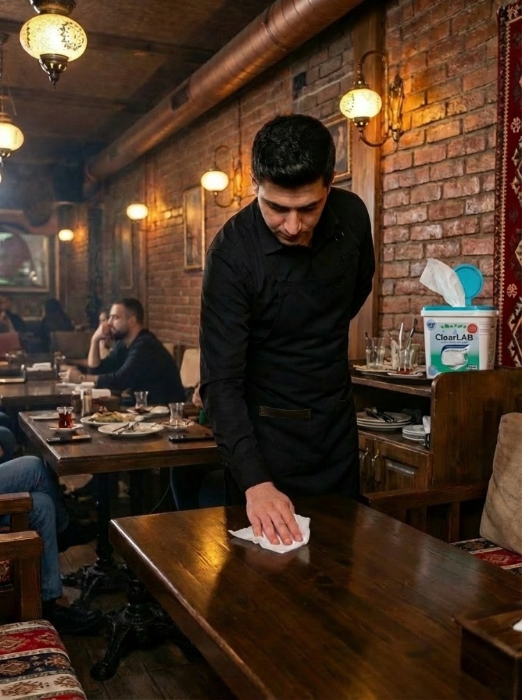 Yüzeyler için Islak Temizlik Mendili / Havlusu – 350’li Kova Ambalaj / Beyaz Sabun
