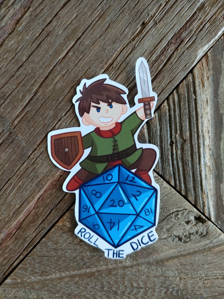 Roll The Dice (erkek) tekli sticker