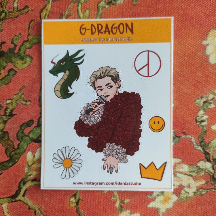 G-DRAGON mini sticker sayfası
