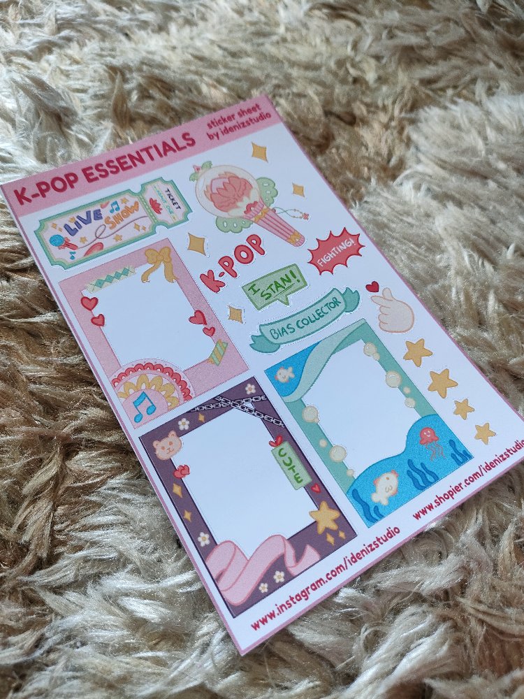 K-pop Essentials Sticker Sayfası
