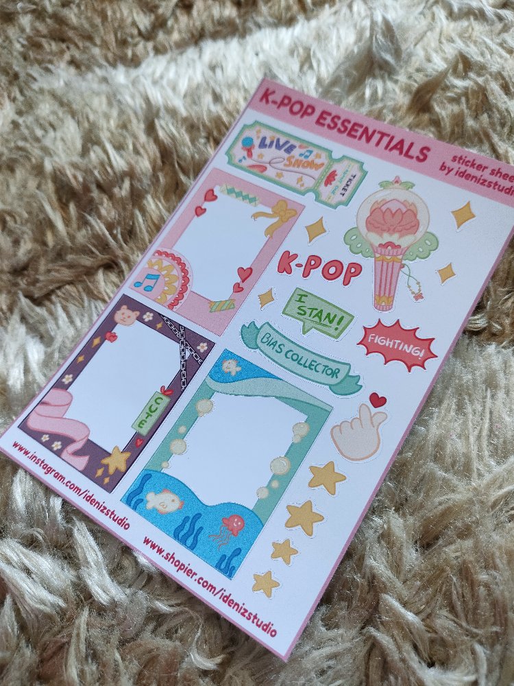 K-pop Essentials Sticker Sayfası
