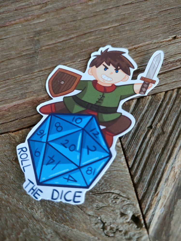 Roll The Dice (erkek) tekli sticker