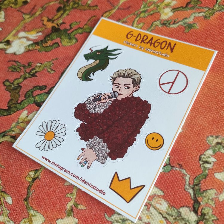 G-DRAGON mini sticker sayfası