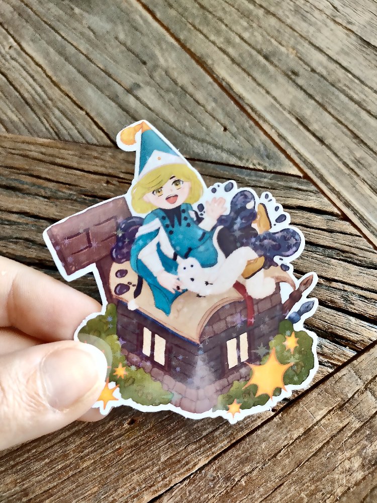 Coco ve Brushbuddy Hologram Sticker