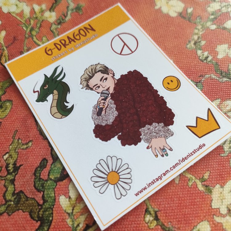 G-DRAGON mini sticker sayfası