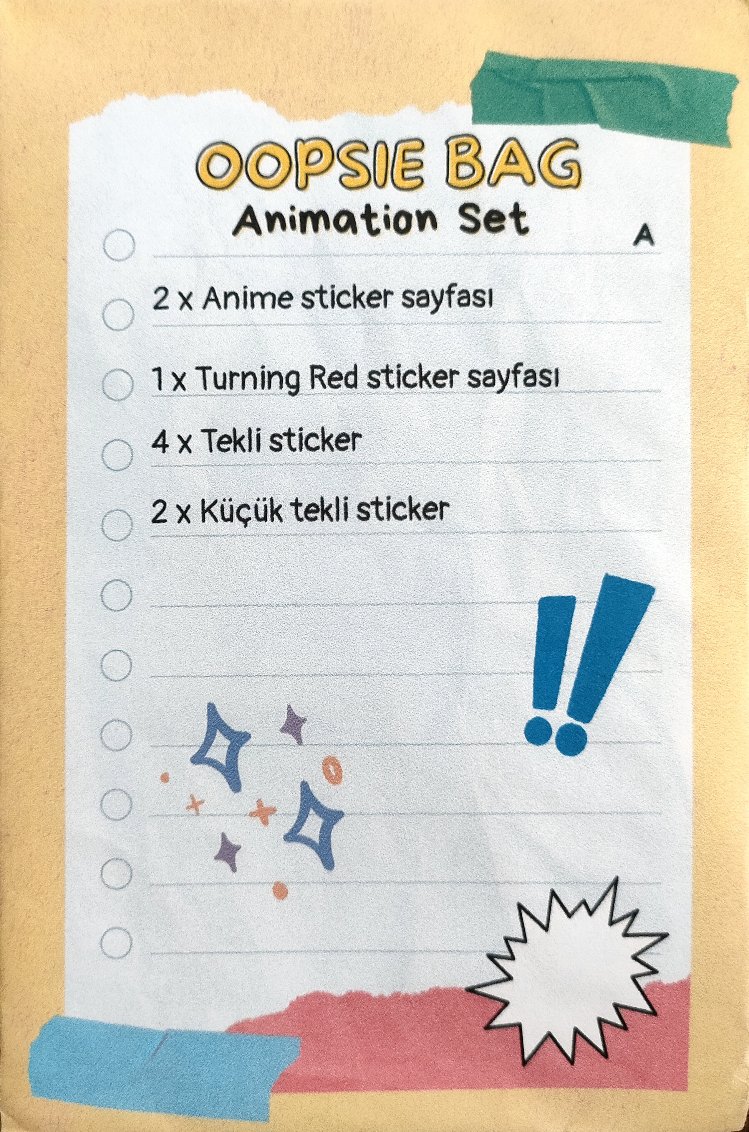 Oopsie Bag Animation Set (A-B)
