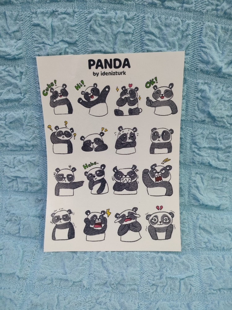 Panda Sticker Sayfası