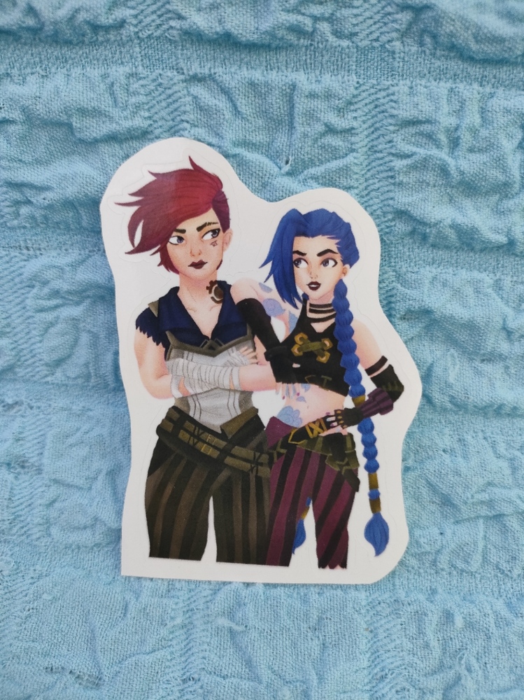 Arcane Vi & Jinx Tekli Sticker