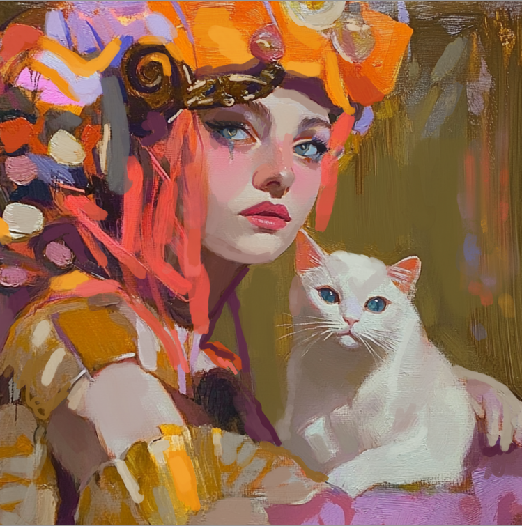 "Cats in The Cradle" 30 x30 cm