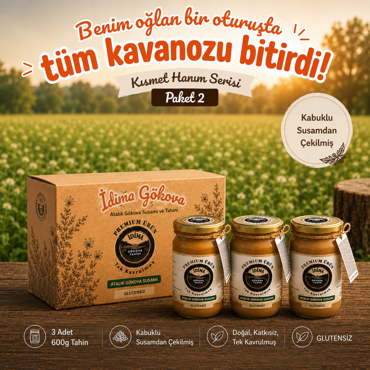 Üçlü- 3 adet Kabuklu Tahin ( 600g)