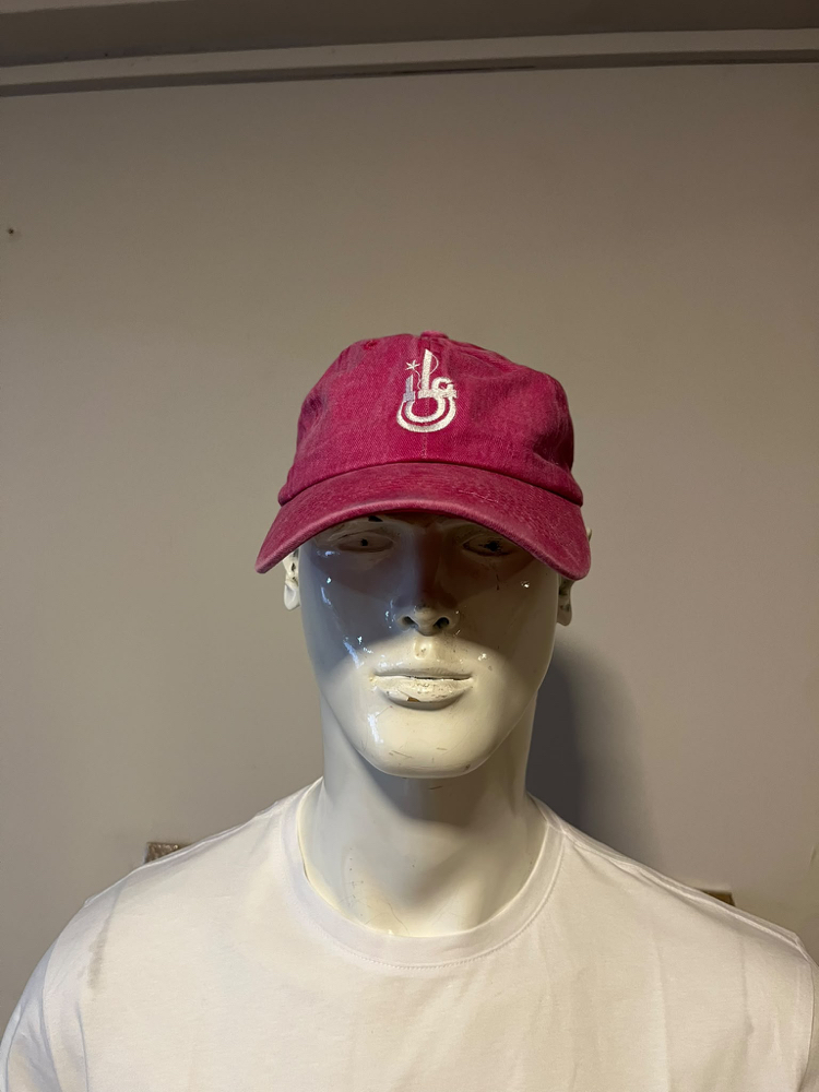 Logo Nakışlı Eskitme Şapka - Pembe 