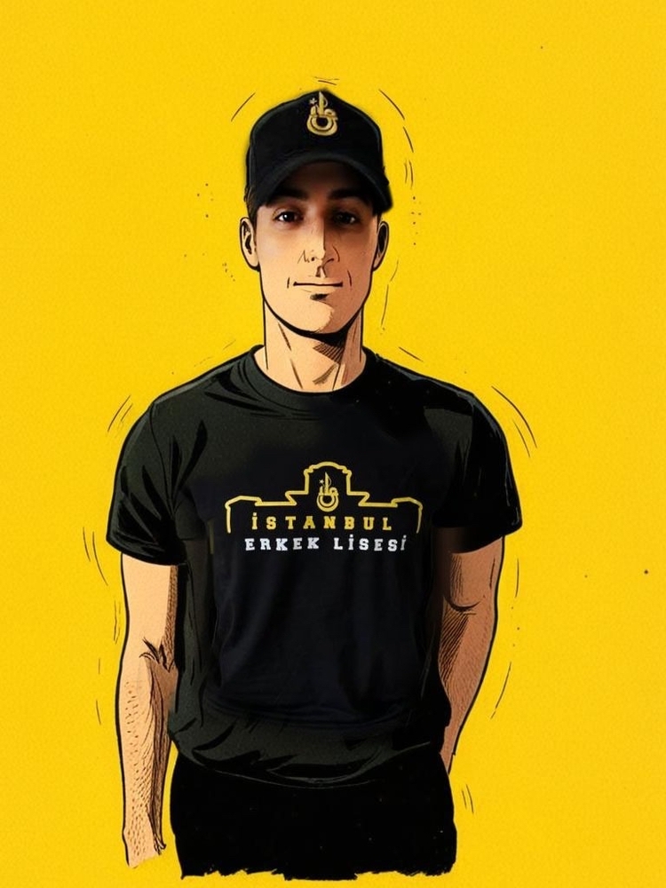 İEL Baskılı Siyah Tshirt