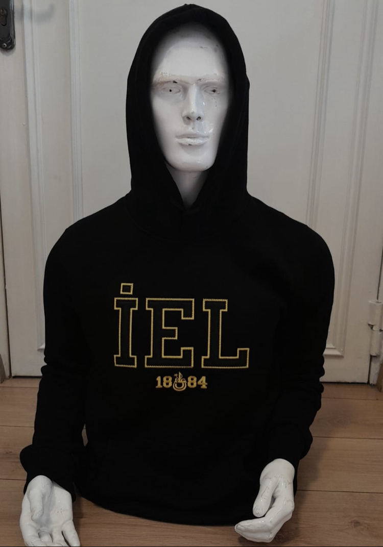 Sweatshirt Kapüşonlu Siyah İEL 1884