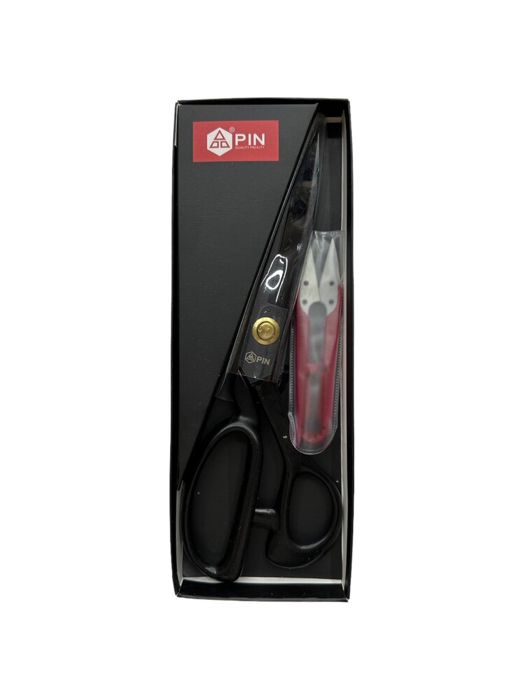 9 NO PİN 1. KALİTE PROFESYONEL TERZİ MAKASI + TEMİZLEME MAKASI (25 CM)