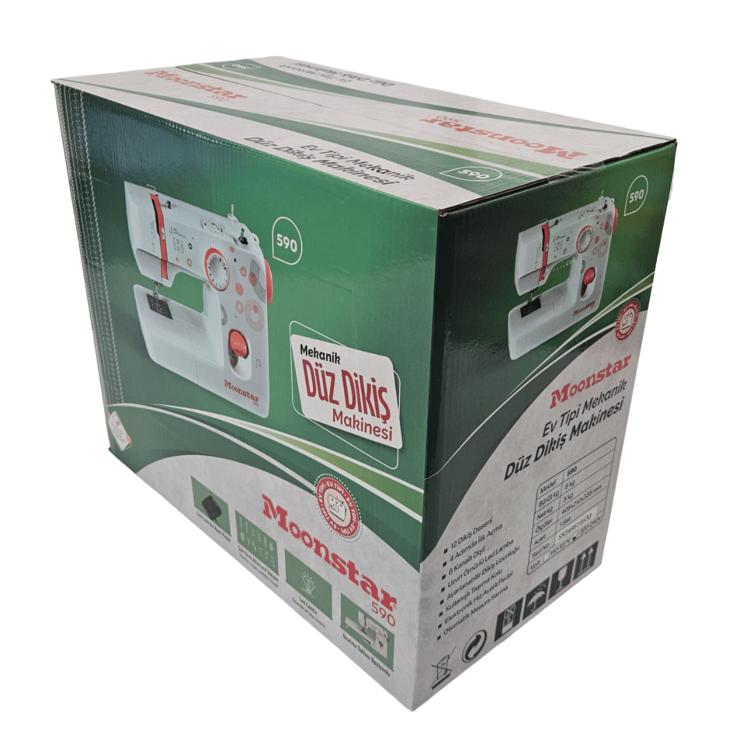 MOONSTAR Ev Tipi Düz Dikiş Makinesi 12 Desenli / Model 590