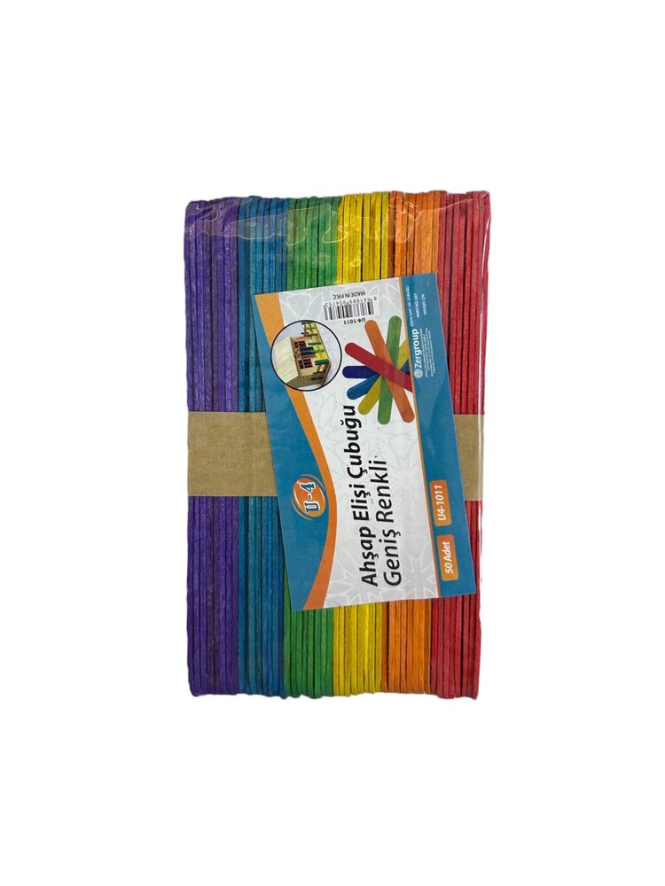 AHŞAP RENKLİ EL İŞİ ÇUBUĞU (50 ADET)