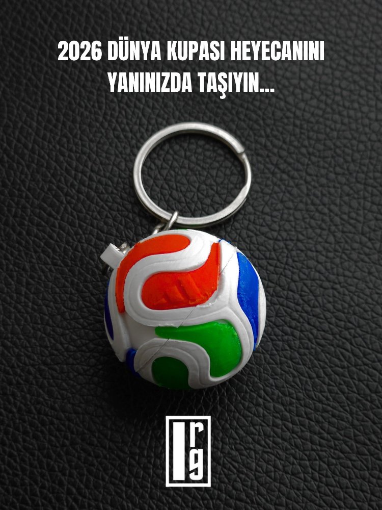 2026 DÜNYA KUPASI TRİONDA FUTBOL TOPU ANAHTARLIK