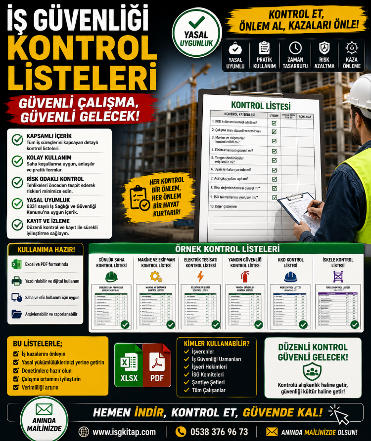 İŞ GÜVENLİĞİ KONTROL LİSTELERİ