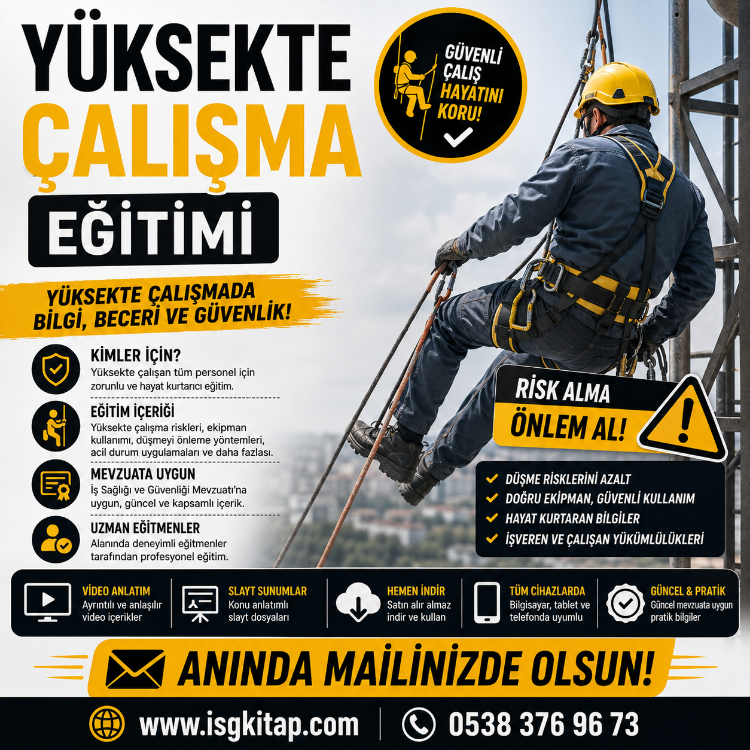 YÜKSEKTE ÇALIŞMA EĞİTİMİ SLAYT+VİDEO PAKETİ