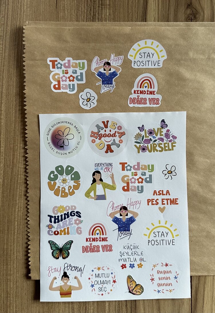 Motivasyon Temalı Karışık Sticker Set 