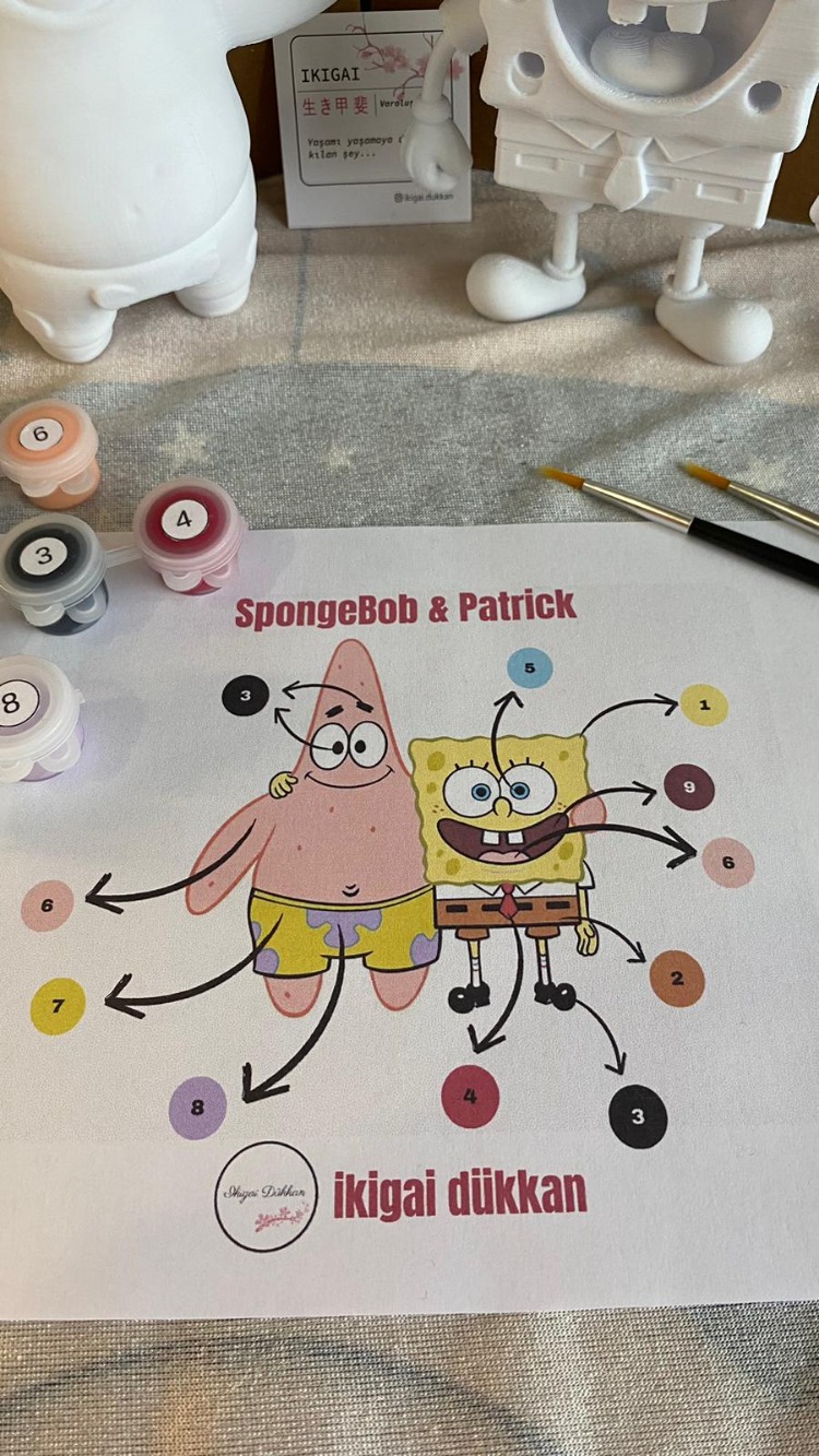 SüngerBob & Patrick Sevgili Boyama Seti