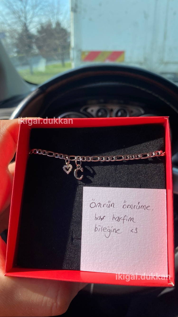 Harfli Çelik Ikigai Bilekliği (Silver)