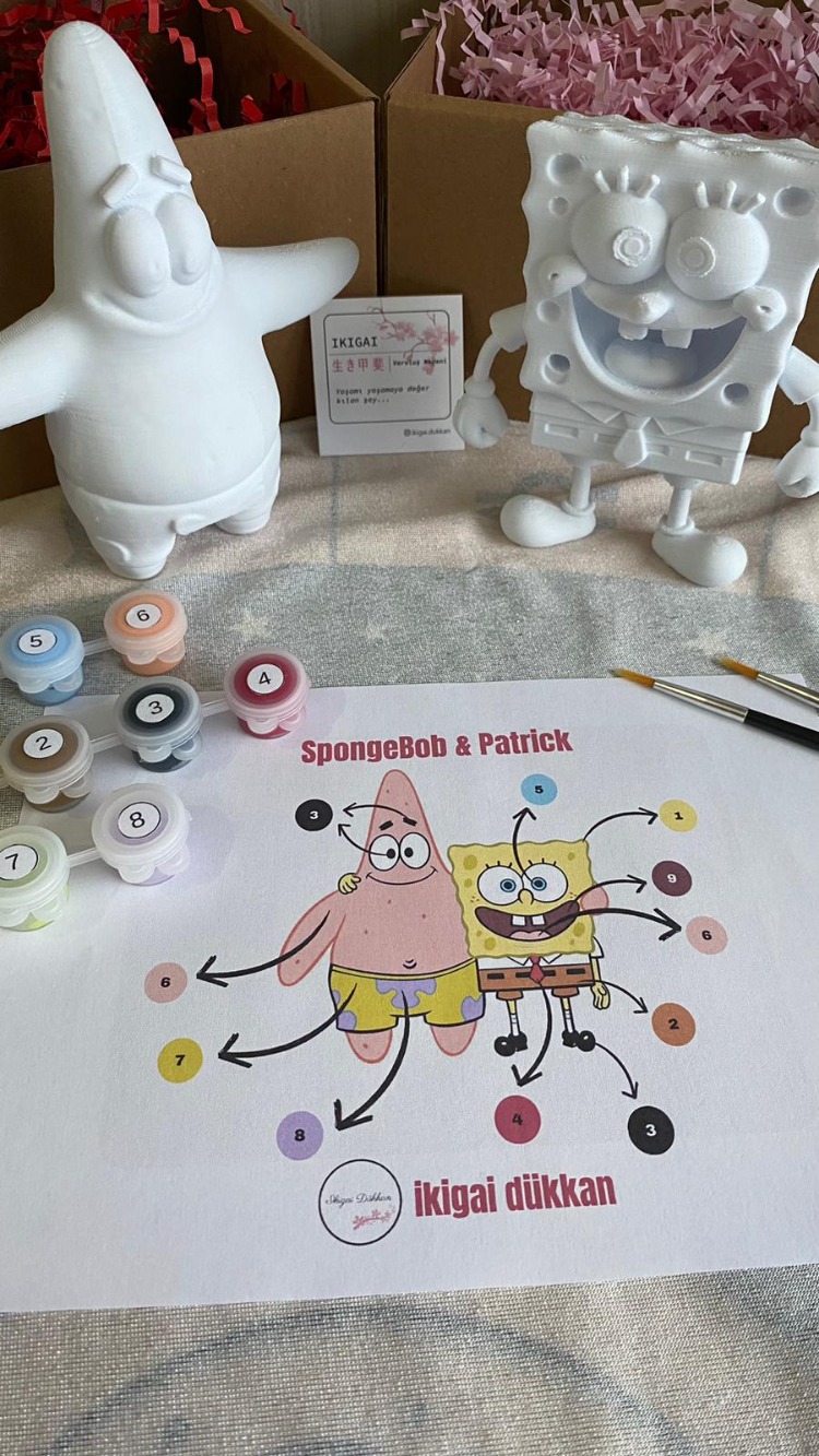 SüngerBob & Patrick Sevgili Boyama Seti