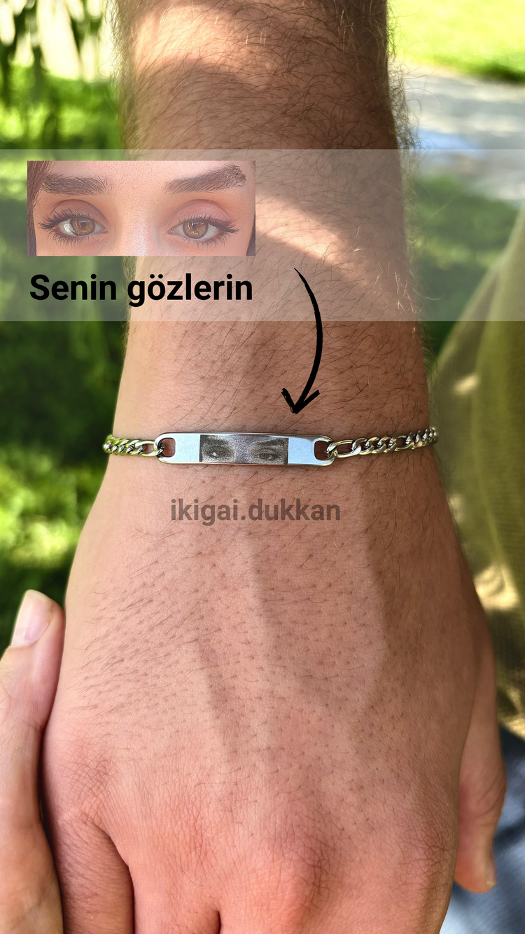 Göz Baskılı Çelik Künye (Silver)