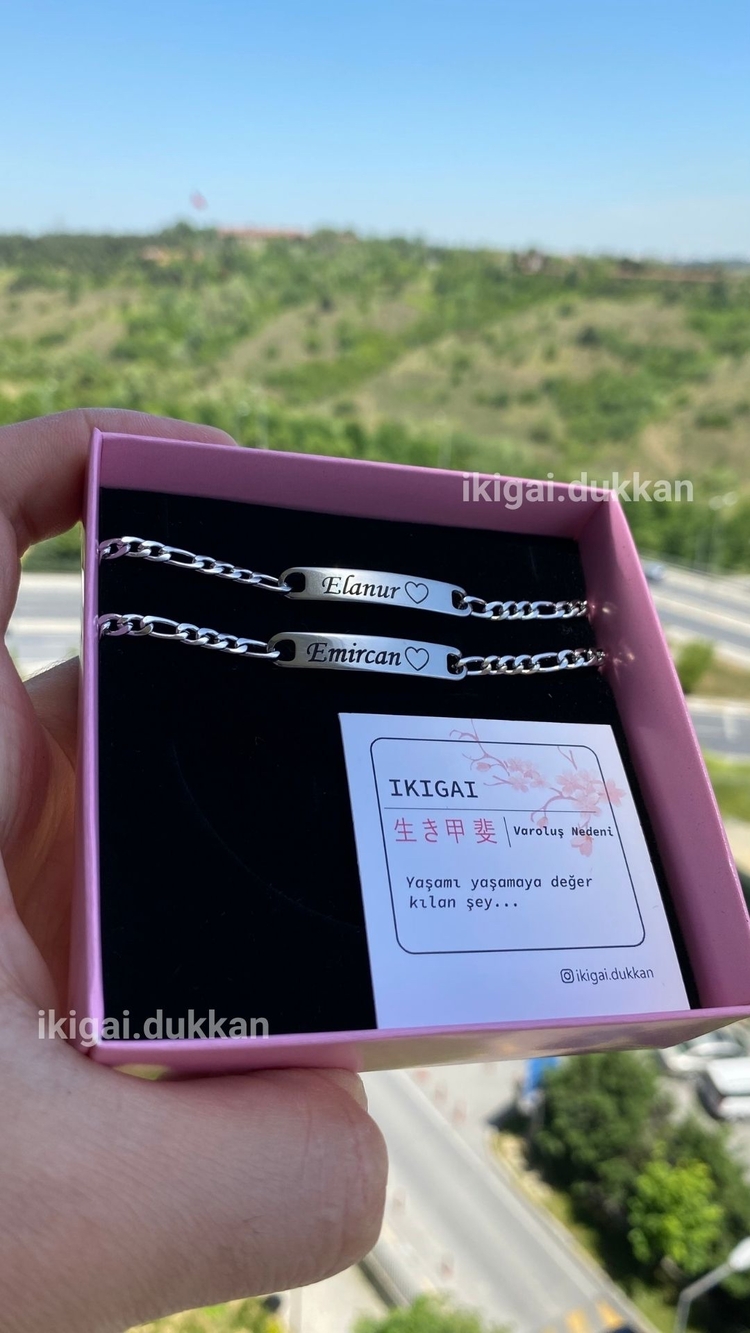 2’li Set Isimli Çelik Künye (SÜRPRİZ ÇELİK TAKI HEDİYE)